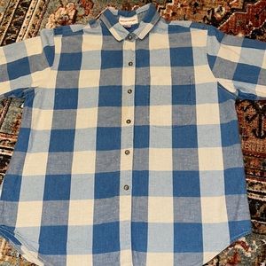 Vintage Ladies Plaid Blouse